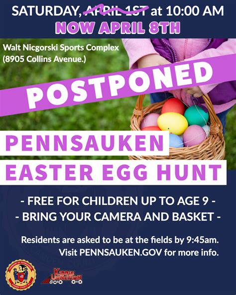 Pennsaukens Annual Easter Egg Hunt Moved To April 8 All Around