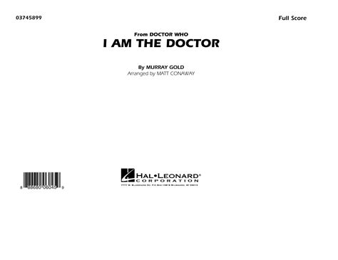 I Am The Doctor From Doctor Who Conductor Score Full Score By