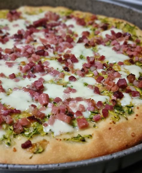 Pizza In Teglia Con Zucchine Speck E Mozzarella Ricetta Facile