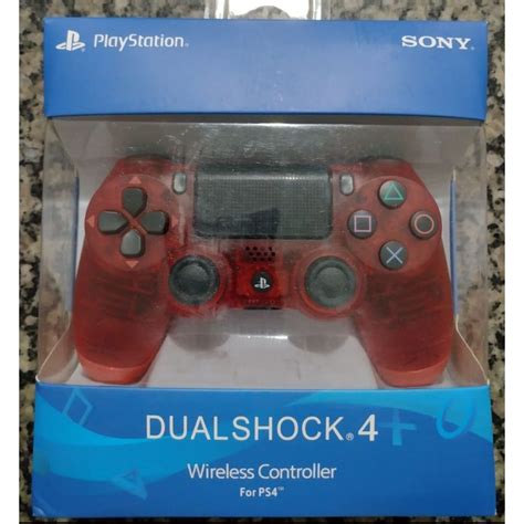 Controle Sem Fio Original Sony Dualshock Red Crystal Vermelho