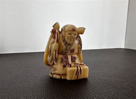 Netsuke Podr Nik Z Lutni Japonia Xx W Pozna Kup Teraz Na