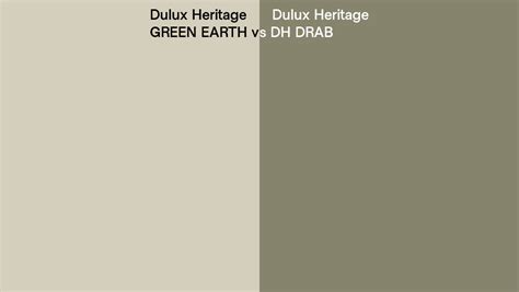 Dulux Heritage GREEN EARTH Vs DH DRAB Side By Side Comparison