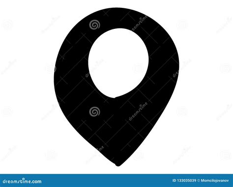 Silhouette Picture Of A Location Mark Stock Vector Illustration Of