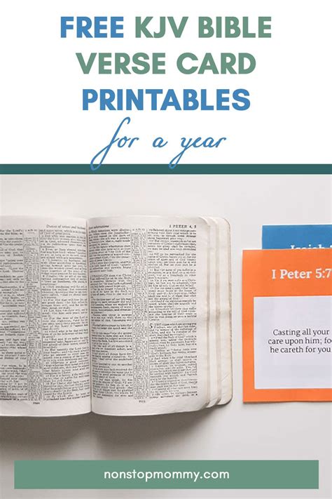 FREE KJV Bible Verse Card Printable For Year 52 Verse Cards One For