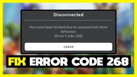 How To Fix Roblox Error Code 268 Youtube