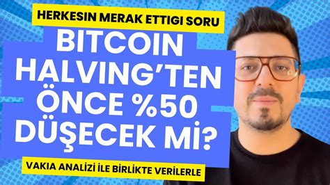 Bitcoin Halving Öncesi 50 Düşecek Mi YouTube