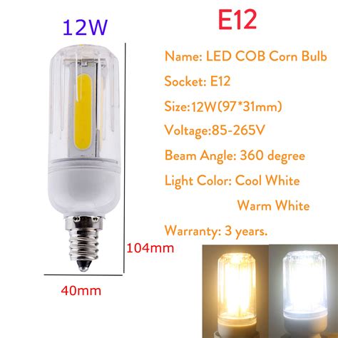 4pcs Cob Led Corn Bulb E27 E26 E12 B22 E14 12w 16w Energy Saving Light Lamps Dss Ebay