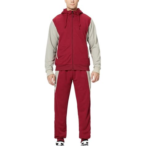 Men S Tracksuit 2 Piece Outfit Casual Long Sleeve Zip Up Jacket And Pants Set Athletic Sports