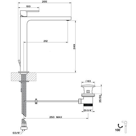 Gessi Via Bagutta Miscelatore Lavabo H Cm Con Scarico E