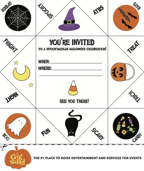 Halloween Fortune Teller Printable