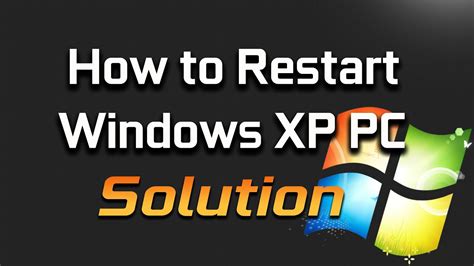 How To Reboot Windows XP Laptop Computer Tutorial YouTube