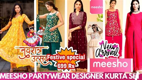 😍👗meesho Haulmeesho Party Wear Kurta Setsequence Sharara Set 👗