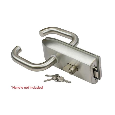 Glass Mount Latch With Lock And Thumbturn Brushed Stainless Igt Glass Hardware