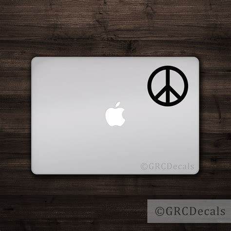 Peace Sign Mac Apple Logo Laptop Vinyl Decal Sticker MacBook Unique ...