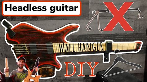 Cheap And Easy Diy Headless Guitar Wall Hanger Youtube