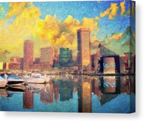 Baltimore Maryland Skyline Canvas Print Canvas Art By Zapista Ou