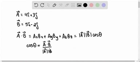 Solved A Find The Scalar Product Of The Two Vectors A And B Given