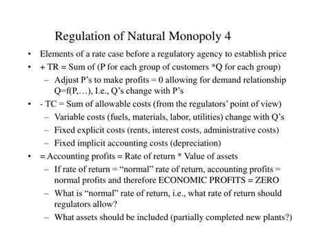 PPT - Regulation of Natural Monopoly 1 PowerPoint Presentation - ID:5199070