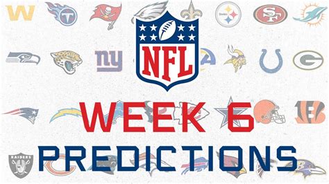 2020 Nfl Week 6 Predictions W Jusblaze412 Youtube