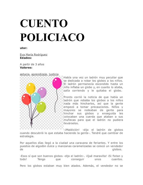 Ejemplos De Un Cuento Policiaco Image To U