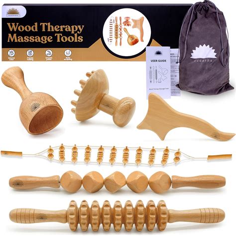 Komogir Wood Therapy Massage Tools 5 In 1 Lymphatic