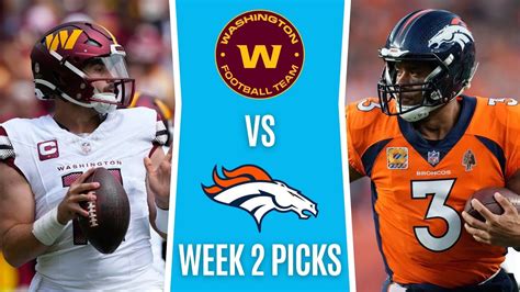 Commanders Vs Broncos Week 2 Nfl Picks And Predictions Youtube