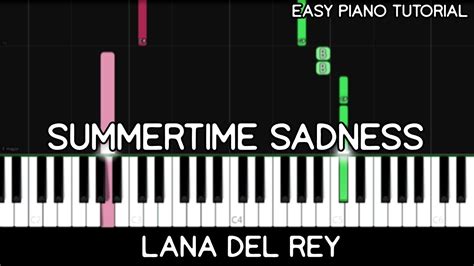 Lana Del Rey - Summertime Sadness (Easy Piano Tutorial) Acordes - Chordify