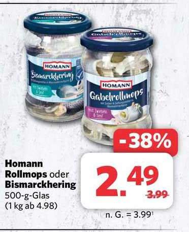 Homann Rollmops Oder Bismarckhering Angebot Bei Combi Markt 1Prospekte De