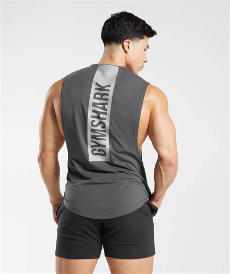 Gymshark Bold Drop Arm Tank Black Gymshark