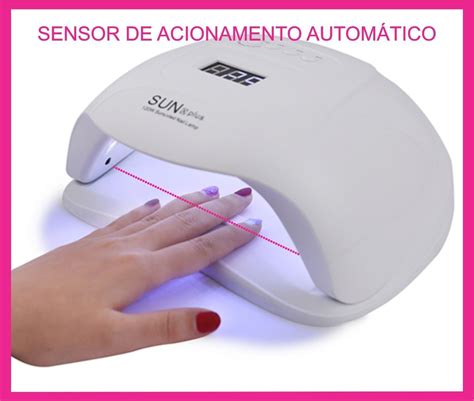 Estufa Manicure Cabine Unha Gel 48w Led Seca Esmalte Comum