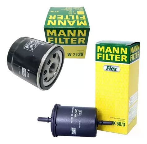 Kit Filtro De Oleo E Combustivel Vw Virtus Ea Mann