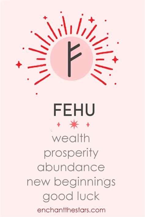 Fehu Rune Meaning And Divination Readings Enchant The Stars