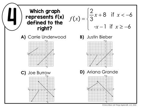 Piecewise Functions Linear Functions Only Math Lib Activity All Things Algebra®