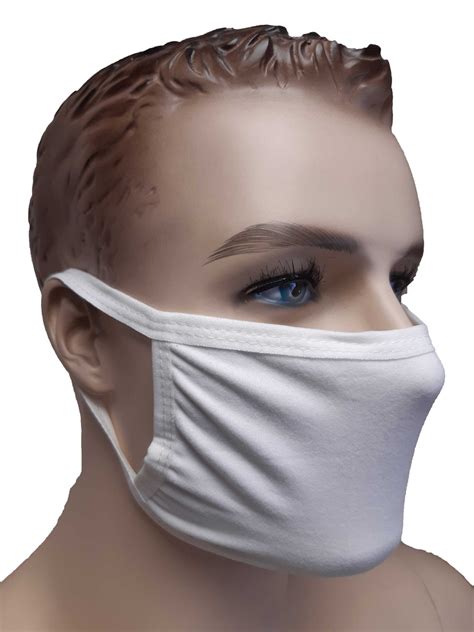 Cotton Face Masks White Pack Of 3 Velopac