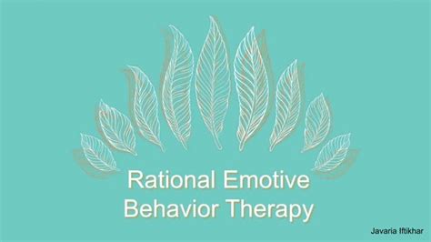 Rational Emotive Behaviour Therapy Rebt Ppt