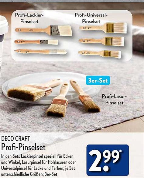 Deco Craft Profi Pinselset Angebot Bei Aldi Nord Prospekte De