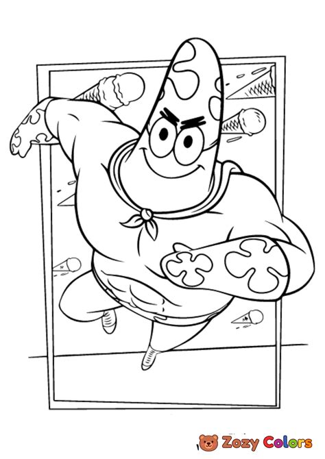 Free Spongebob Patrick Superhero Coloring Page