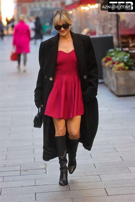 Ashley Roberts Sexy Appearance In Her Hot Red Dress At Heart Radio Show In London Aznude