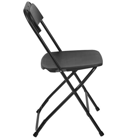 Hercules Series 650 Lb Capacity Premium Black Plastic Folding Chair