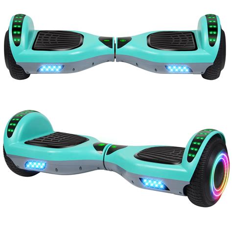 SISIGAD Hoverboard 6.5" Two-Wheel Self Balancing Hoverboard with LED Lights Electric Scooter ...