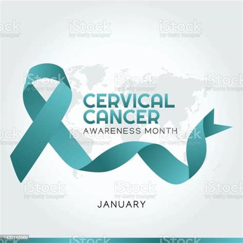 January Is Cervical Cancer Awareness Month Vector Illustration Suitable