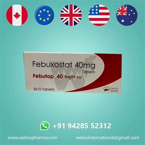 Febuxostat Febutop 40mg Tablets At Rs 500box Anti Cancer Tablets In