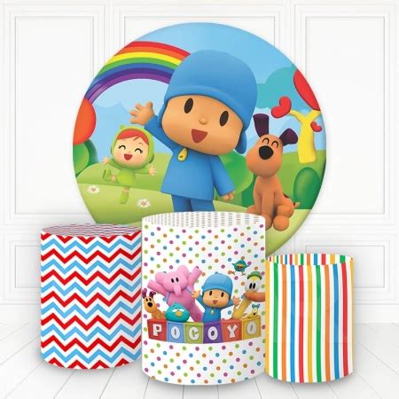 Painel Redondo e Capas Tecido Pocoyo FKPC 1654 Felicitá