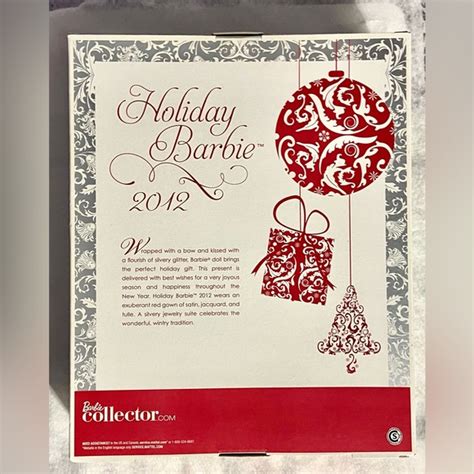 Barbie Toys 22 Holiday Barbie Collector Doll Brown Black Brunette Hair Red Dress W3538 New