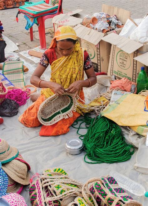 Woman Making Handicraft Products Editorial Photography Image Of