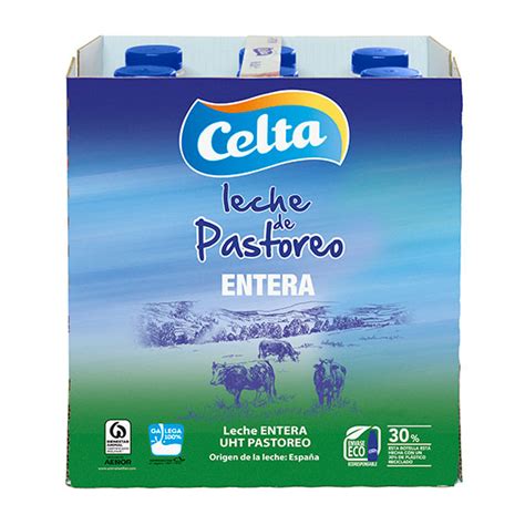 LECHE CELTA ENTERA PASTOREO UHT 1L PET 05981 Distribucionesmarpin Es