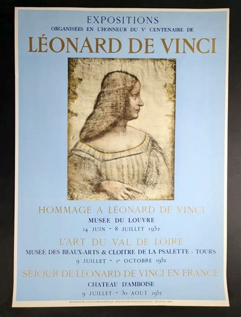 L Onard De Vinci After Affiche Mourlot Exposition Catawiki