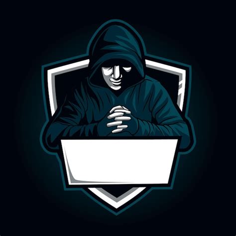 Mascota Hacker Para Logotipo De Deportes Y Esports Vector Premium