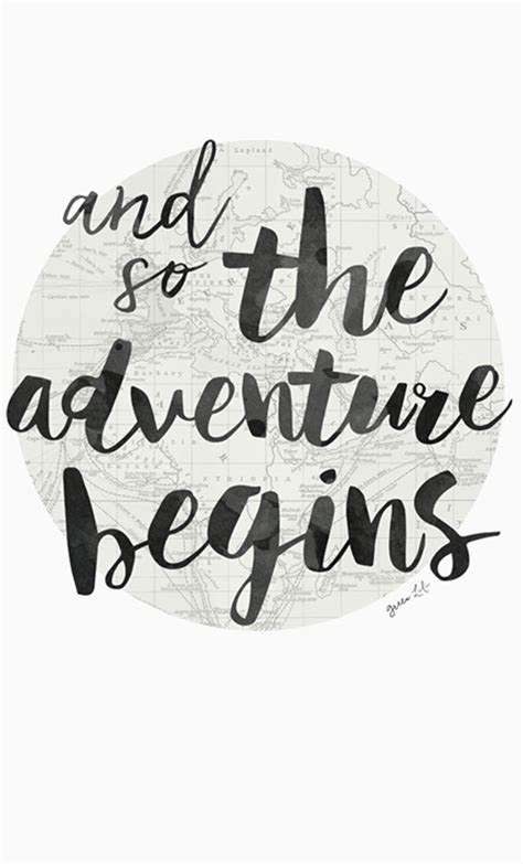 And So The Adventure Begins Typography Poster Travel Quotes Wanderlust