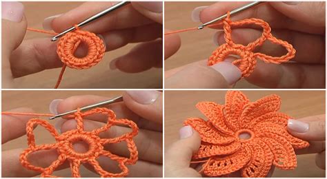 How To Crochet Spiral Flower Step By Step Tutorial Love Crochet